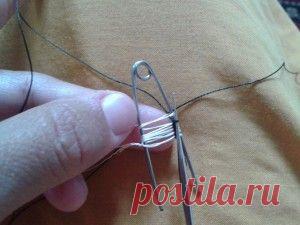 Интересный элемент крючком. Вязание на вилке. Мастер-класс. | razpetelka.ru