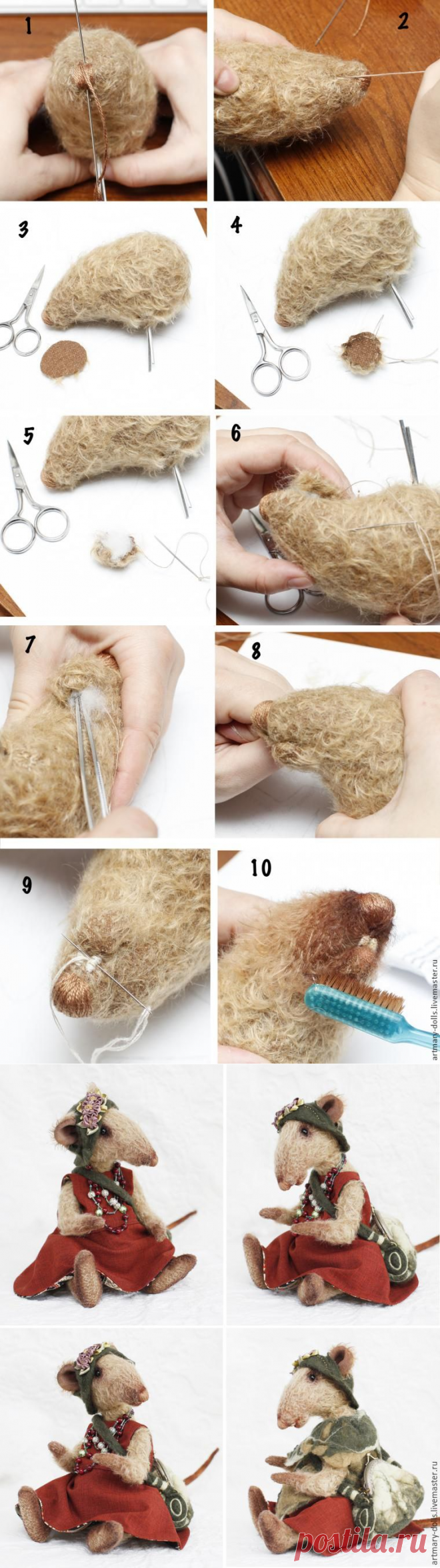 МК: ИСТОРИЯ КРЫСЫ КЛАВДИИ. ШЬЕМ ИГРУШКУ В СТИЛЕ ТЕДДИ
