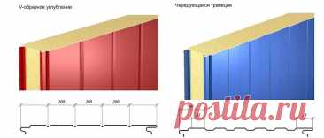 Наш завод выпускает сэндвич-панели с разными профилировками, что позволяет придать изящный вил промышленному зданию из сэндвич-панелей.