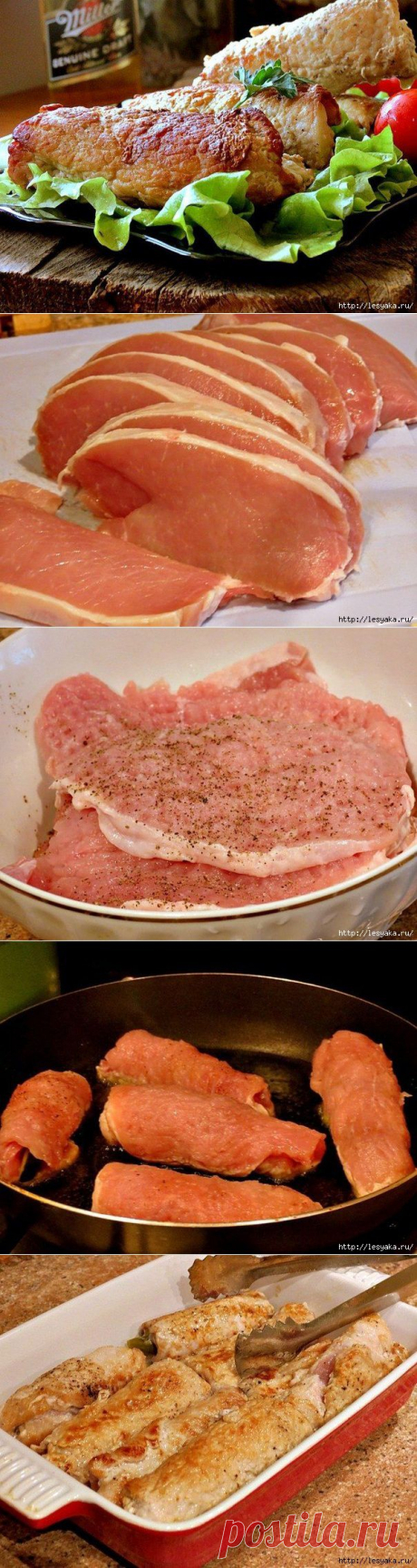 Вкусные огурчики в мясной «шубе»