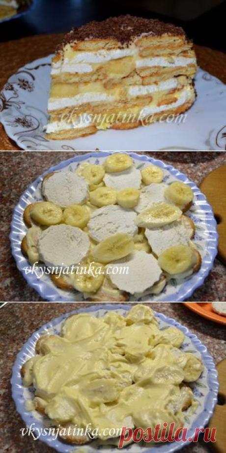 Торт без выпечки - рецепт с фото