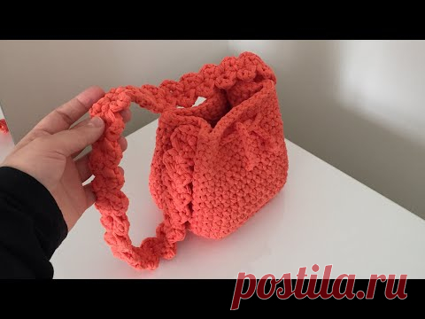 Penye ip ( Ribbon ip ) çanta yapımı - 2. Kısım - YouTube