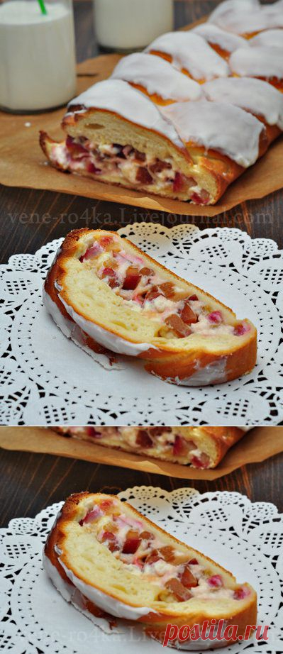 Творожная коса со сливами