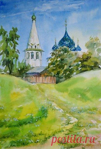 ​Церковь акварелью