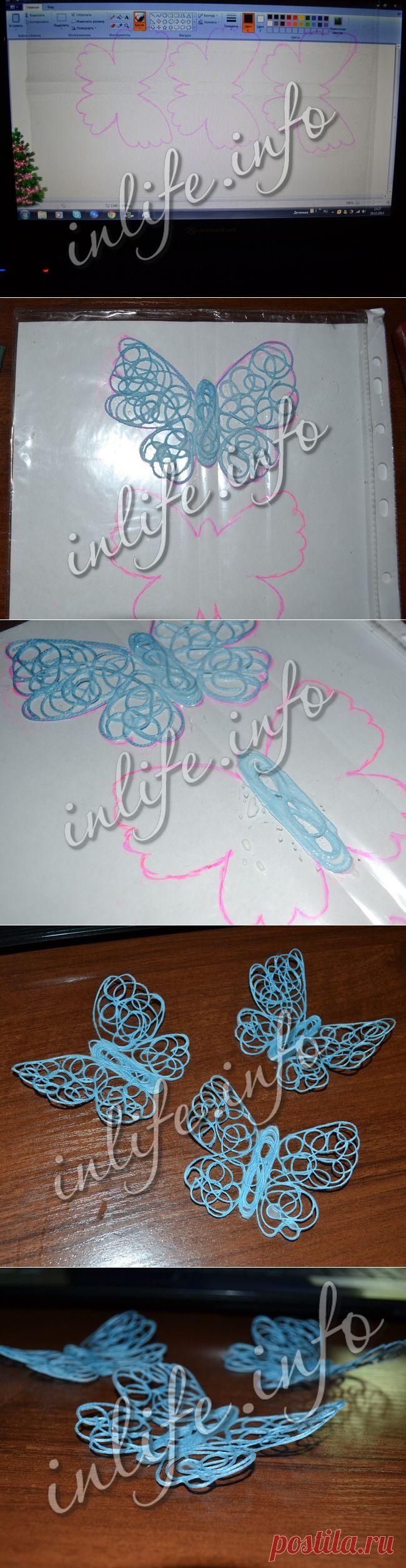 Как сделать ажурных бабочек из ниток?.. (мастер-класс Anastasia Gor) | Inlife.info