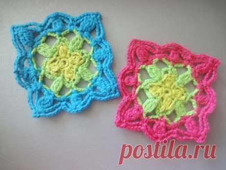 Квадратный  мотив The square motif Crochet