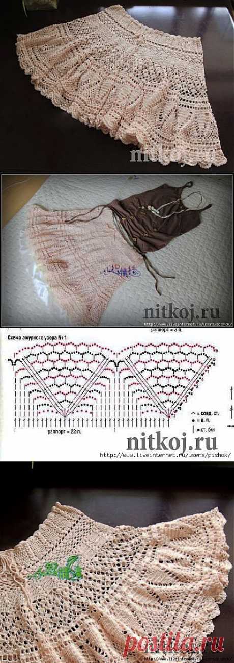 Ажурная юбка крючком &amp;raquo; Ниткой - вязаные вещи для вашего дома, вязание крючком, вязание спицами, схемы вязания