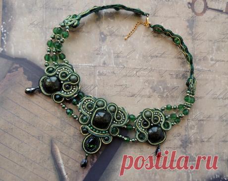 Handmade Soutache Necklace “Mermaid’s Tears” | eBay