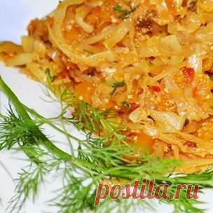 Капуста с тыквой рецепт