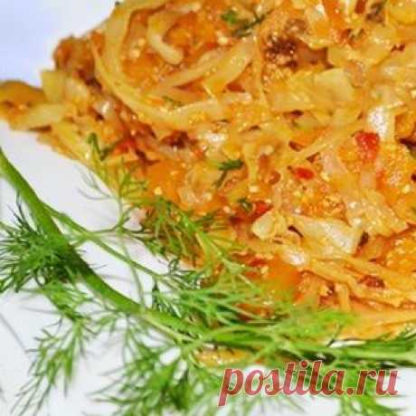 Капуста с тыквой рецепт