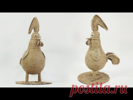 Jute Showpiece Made With Waste Bulb | Jute Craft | Crafts Junction
