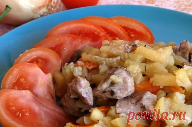 Картошка с мясом в микроволновке рецепт с фото пошагово - 1000.menu