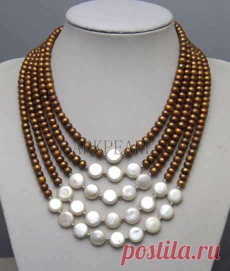 Pearl Necklace, beadwork necklace,bib necklace,statement necklace,bridesmaid…