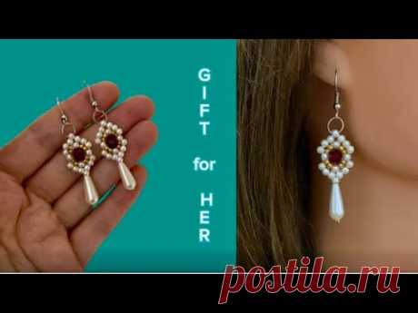 Earrings gift ideas. Beading tutorial