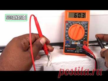 Multimetro digital: Como identificar el fase y el neutro en cables eléctricos duplex sin cortarlos