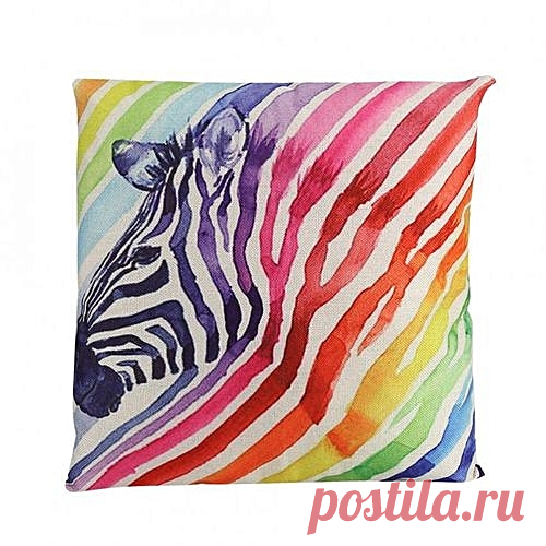Colorful Animal Pattern Pillowcase Sofa Cushion Cover Bed Decoration (Zebra B) Features:    This product is a pillowcase only without pillow insert, for being used as replaceable pillow cover.   Made of high quality material, sturdy and durable, which is superior in quality.   Soft texture, which is very comfortable to touch or sleep on the pillowcase.   Animal pattern, with vivid color similar to the rainbow, simple yet beautiful.   Zippered design, convenient for putting...