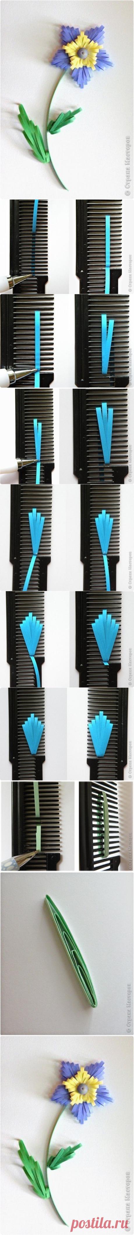DIY Quilled Flower with Comb - Fab Art DIY