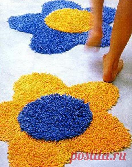 КАК СДЕЛАТЬ КОВРИК С ДЛИННЫМ ВОРСОМ..