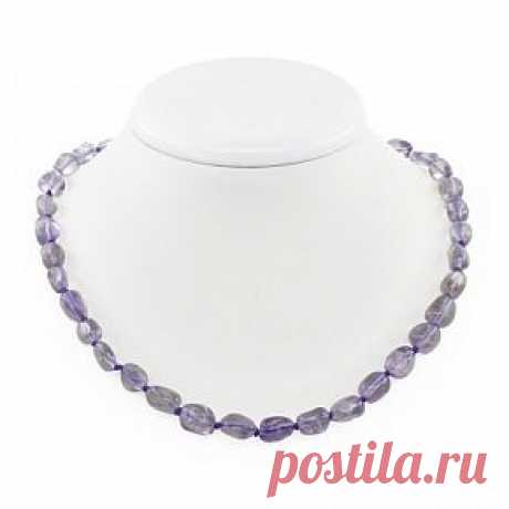 Бусы аметист, бочонки 10х14мм, короткие 48см (864руб.)