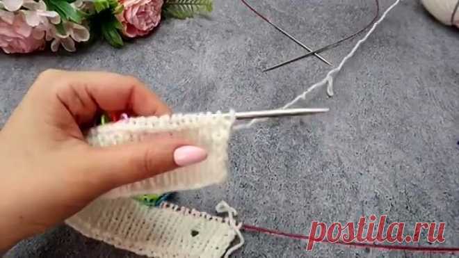 Детская ажурная французкая кофточка спицами Реглан сверху Подробный попетельный