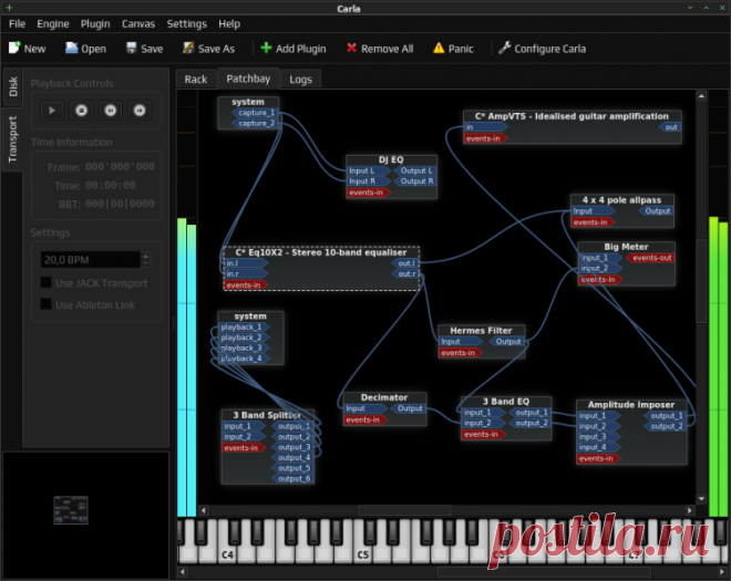 Carla / Полнофункциональный хост для аудио плагинов (audio plugin host)
