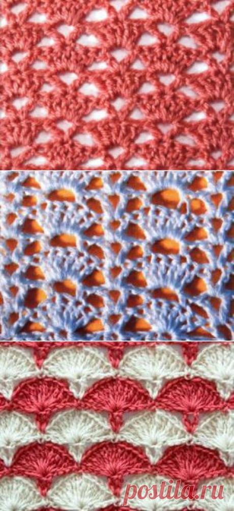 Ажурные узоры крючком