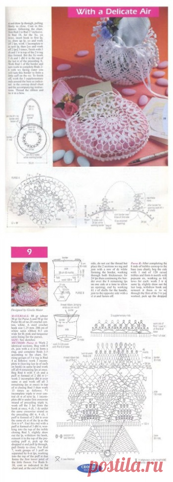 Летняя ажурная сумочка для девочки.
