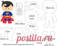 super herois em feltro super homem