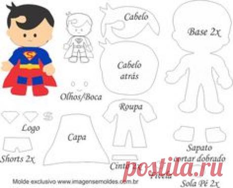 super herois em feltro super homem