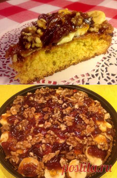 Кукурузный пирог с фруктами и орехами - пошаговый рецепт с фото - кукурузный пирог с фруктами и орехами - как готовить: ингредиенты, состав, время приготовления - Леди@Mail.Ru