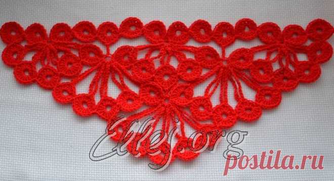 Узор для шали «Гроздья рябины» | Crochet by Ellej | Вязание крючком от Елены Кожухарь