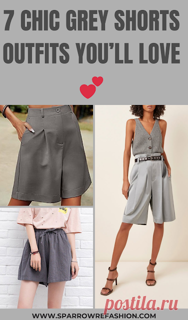 What Goes with Grey Shorts: Best Women Outfit Ideas - Sparrow Refashion: A Blog for Sewing Lovers and DIY Enthusiasts