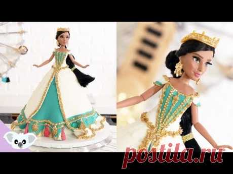 PRINCESS JASMINE DOLL CAKE | Aladdin Birthday Party| Cake Art | Koalipops - YouTube