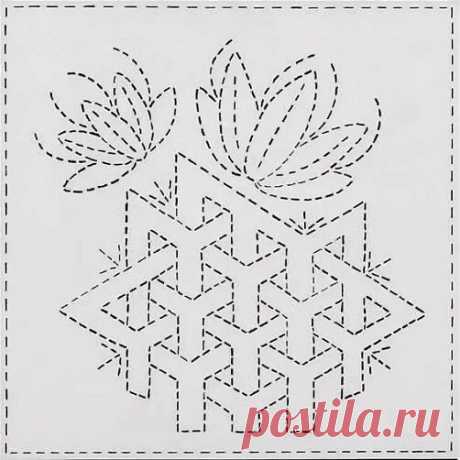 Сашико. Японская вышивка. 20 интересных схем | Вертолет на пенсии | Яндекс Дзен
