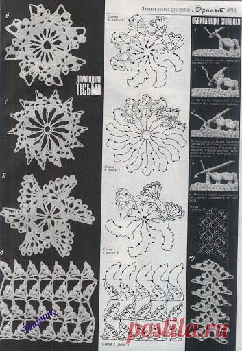 Ленточное кружево (схемы)
