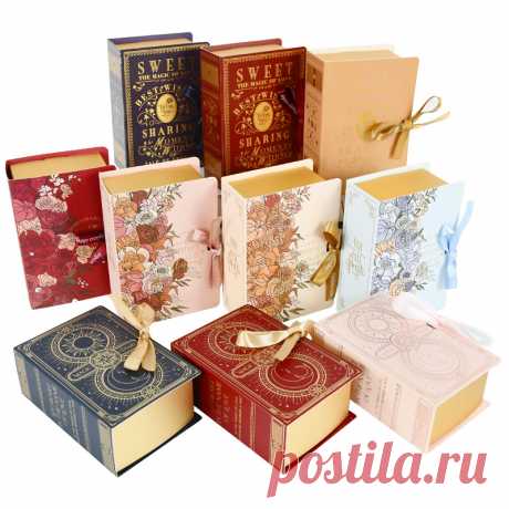 5/3/1 новая древняя Волшебная подарочная коробка в форме книги картонная доска конфетный шоколадный подарок упаковочная коробка для свадьбы День рождения День Матери - купить по выгодной цене | AliExpress