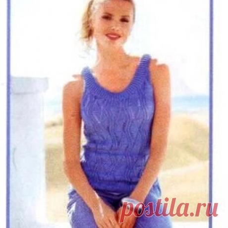 Женские майки спицами Схемы - zen.yandex.ru/...tor | Красивое и интересное вязание | Яндекс Дзен