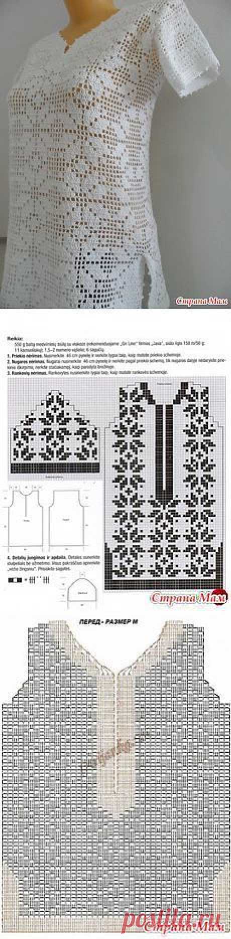 Пляжная туника, филейное вязание - Вязание - Страна Мам