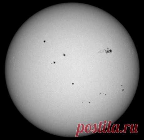 Гранулы и пятна на Солнце  / Интересный космос