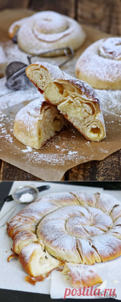 ИСПАНСКИЕ БУЛОЧКИ &quot; ENSAIMADAS&quot;   
Очень вкусные булочки,по своей структуре мягкие,воздушные,слоистые внутри с разнообразной начинкой!