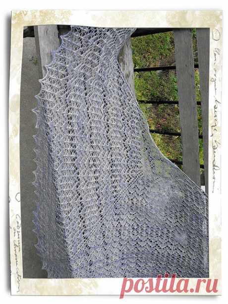 Шарфы и шали, вязаные спицами и крючком, схемы и описания - Вяжи.ру - модели 13