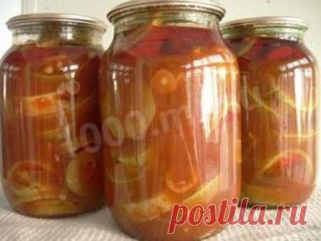 Салат зимние заготовки Кабачки в томатном соусе рецепт с фото - 1000.menu