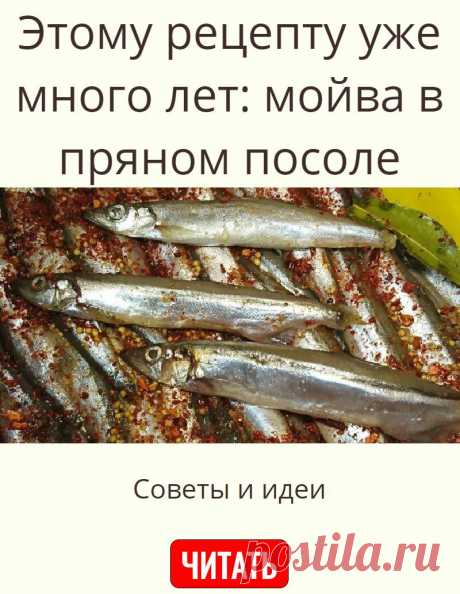 Этому рецепту уже много лет: мойва в пряном посоле