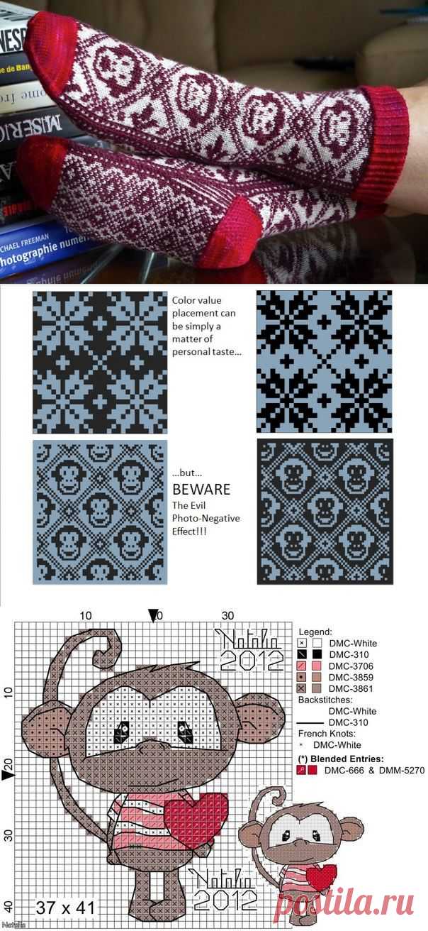 Обезьяно-изделия к Новому году | izba-vyazalinya