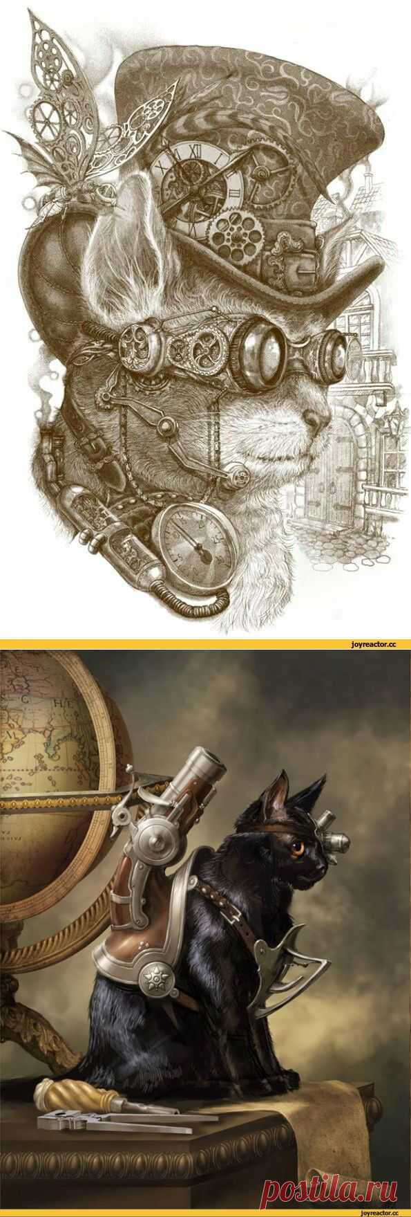 ﻿the ADVENTURES OF capt AMBROSE MITTENS EXPLORER OF THE SKIES AND SEAS / живность :: Steampunk (стимпанк, паропанк) :: в комментариях ещё :: рисунки :: котэ (прикольные картинки с кошками) / смешные картинки и другие приколы: комиксы, гиф анимация, видео, лучший интеллектуальный юмор.