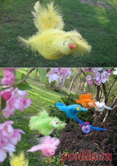 Декор для сада "Летящие птички".