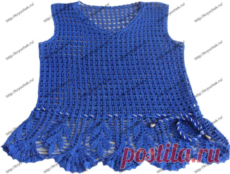 Вязание крючком топа-сетки | Kryuchek.ru