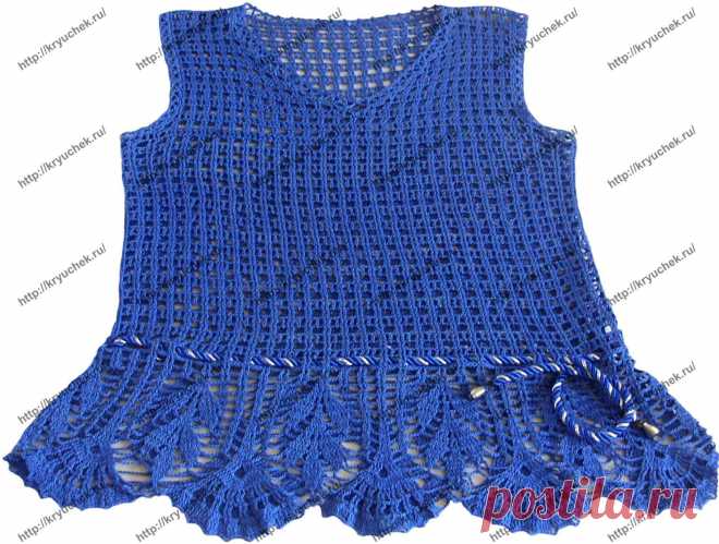 Вязание крючком топа-сетки | Kryuchek.ru