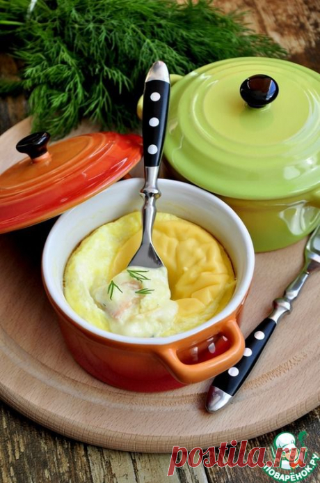 Омлет с овсяными хлопьями и сыром - кулинарный рецепт