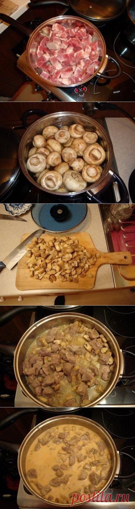 Как приготовить мясо в сырном соусе - рецепт, ингридиенты и фотографии